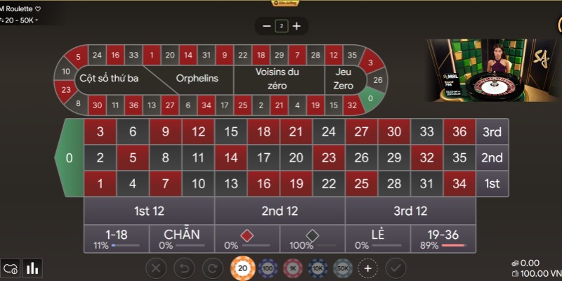 Live roulette là trò chơi vòng quay dự đoán bóng rơi vào ô nào 