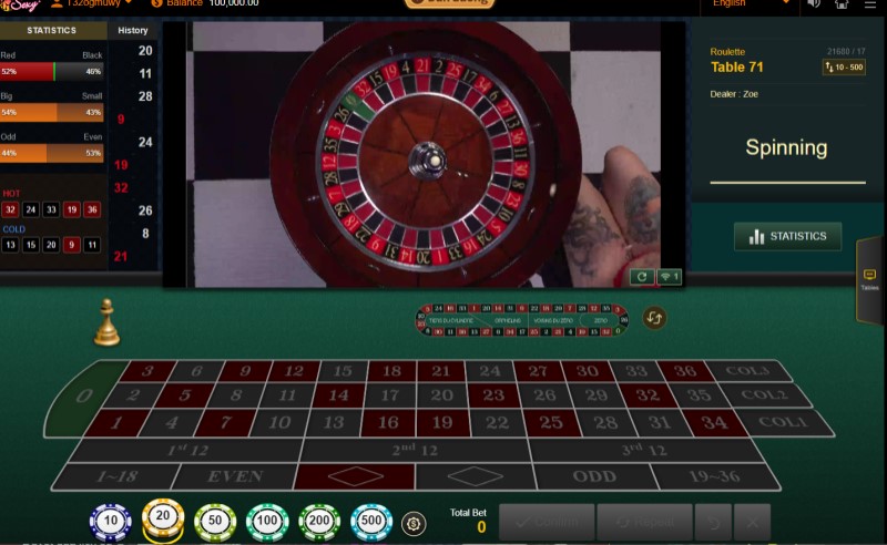 Live roulette 33win